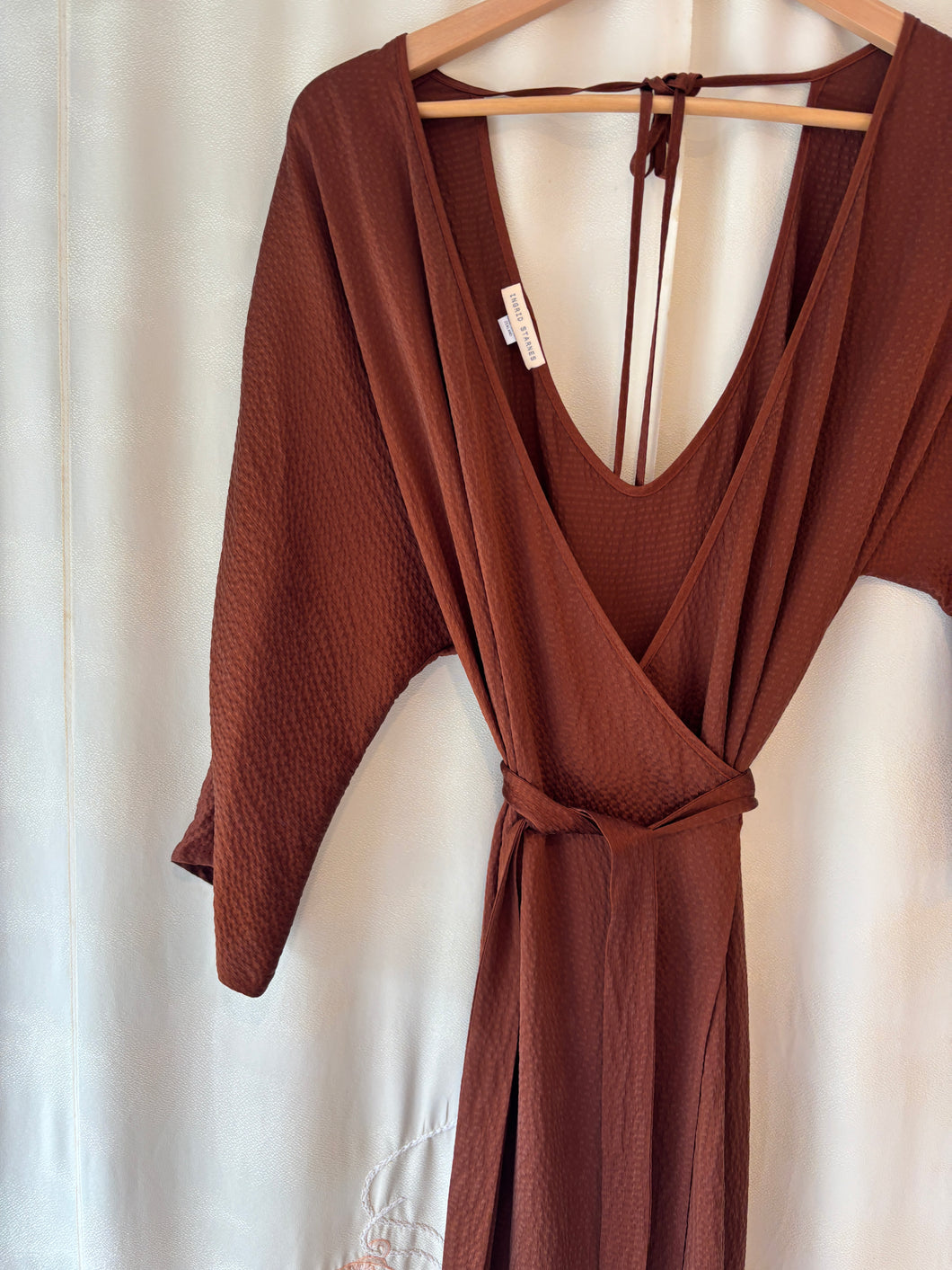 Adelia wrap dress Hammered silk size Medium