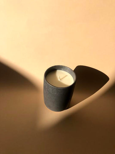Ingrid Starnes X Fiona Mackay Hellebore candle, ceramic, charcoal