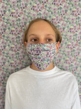 Set of two, Lilac Lake Lilly Mask - Ties