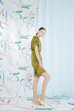 Archive - Lavonia dress, acid bloom, silk