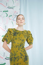 Archive - Lavonia dress, acid bloom, silk