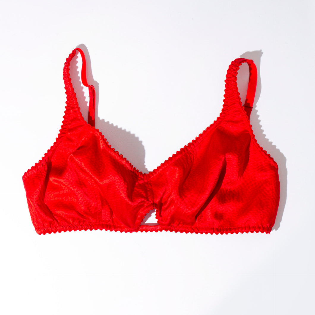 Datura bra, red silk