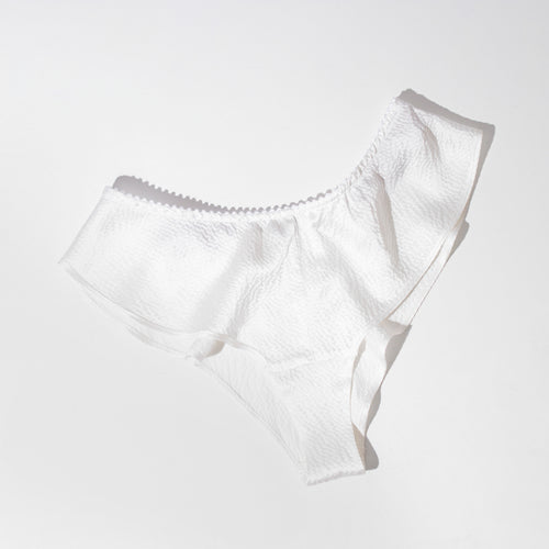 Datura knickers, white silk