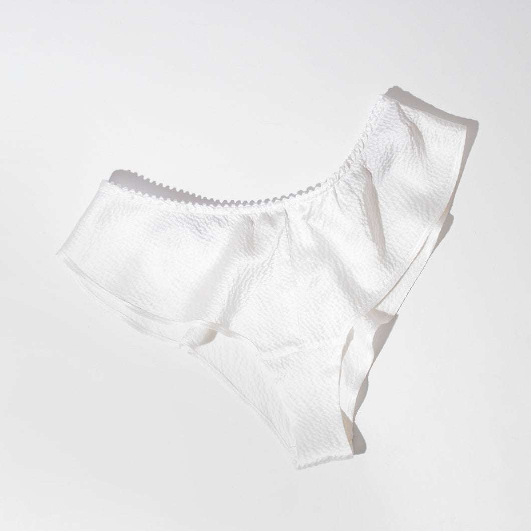 Datura knickers, white silk