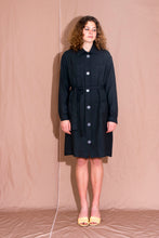 Archive - Cordelia shirt dress, charcoal pinstripe