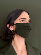 Olive silk mask